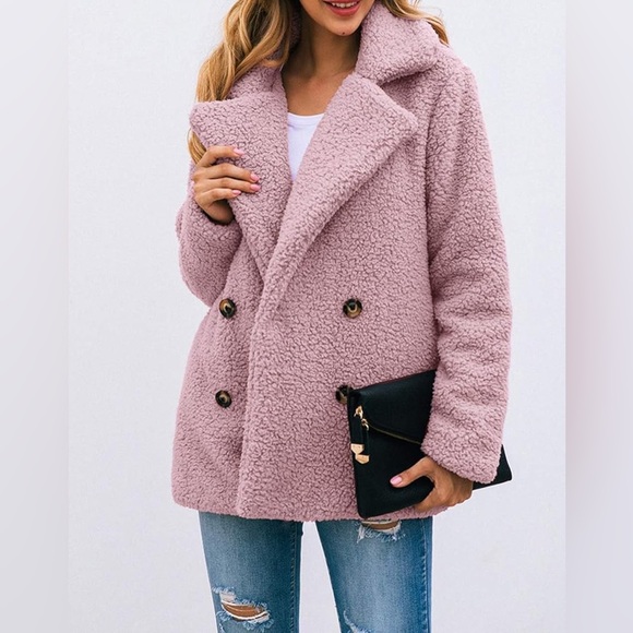 pretty garden Jackets & Blazers - PRETTYGARDEN Winter Coat Shearling Oversized Jacket